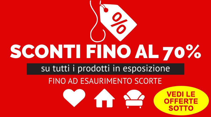 Grandi sconti fuori tutto. Sconti fino al 70 per cento